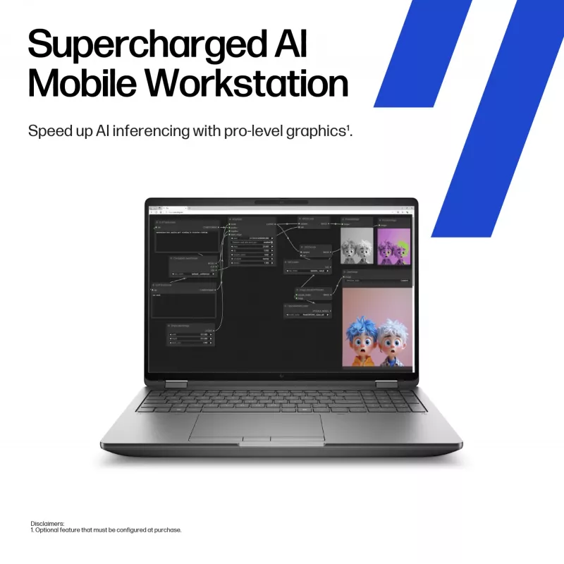 HP ZBook Fury G1i Intel Core Ultra 9 285HX 40,6 cm (16 colių) WQXGA 64 GB DDR5-SDRAM Wi-Fi 7 (802.11be) Windows 11 Pro AI darbo stotis, AI asmeninis kompiuteris