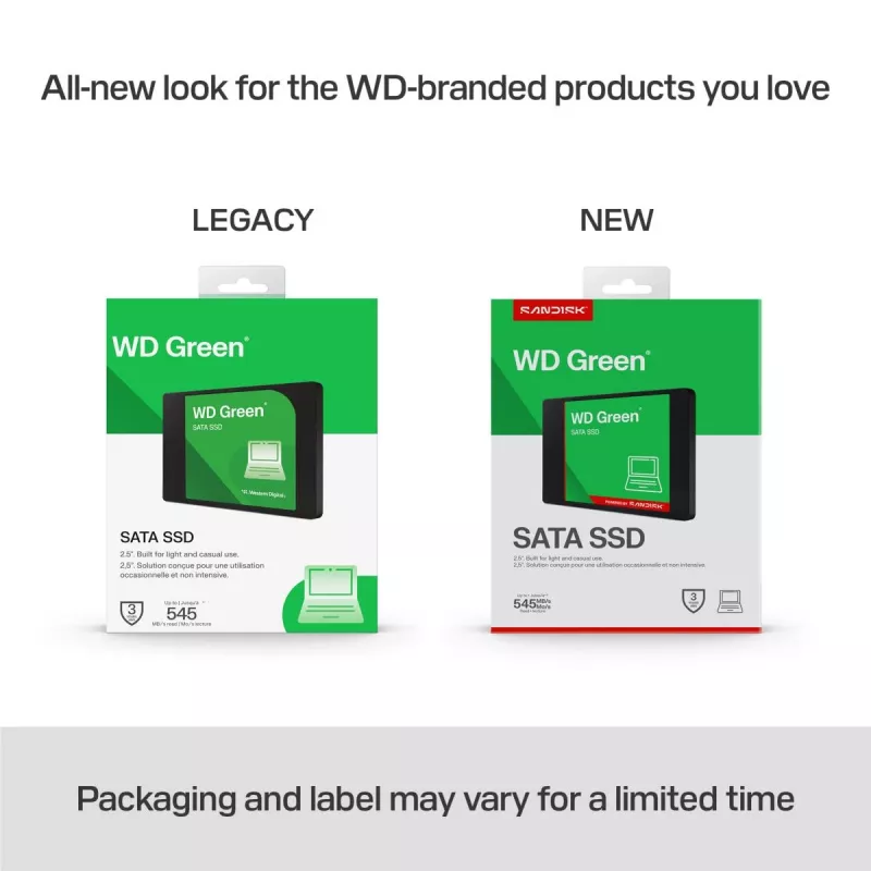 WESTERN DIGITAL SSD WD Green 250GB SATA 6Gb/s 2,5 colio/7 mm dėkle