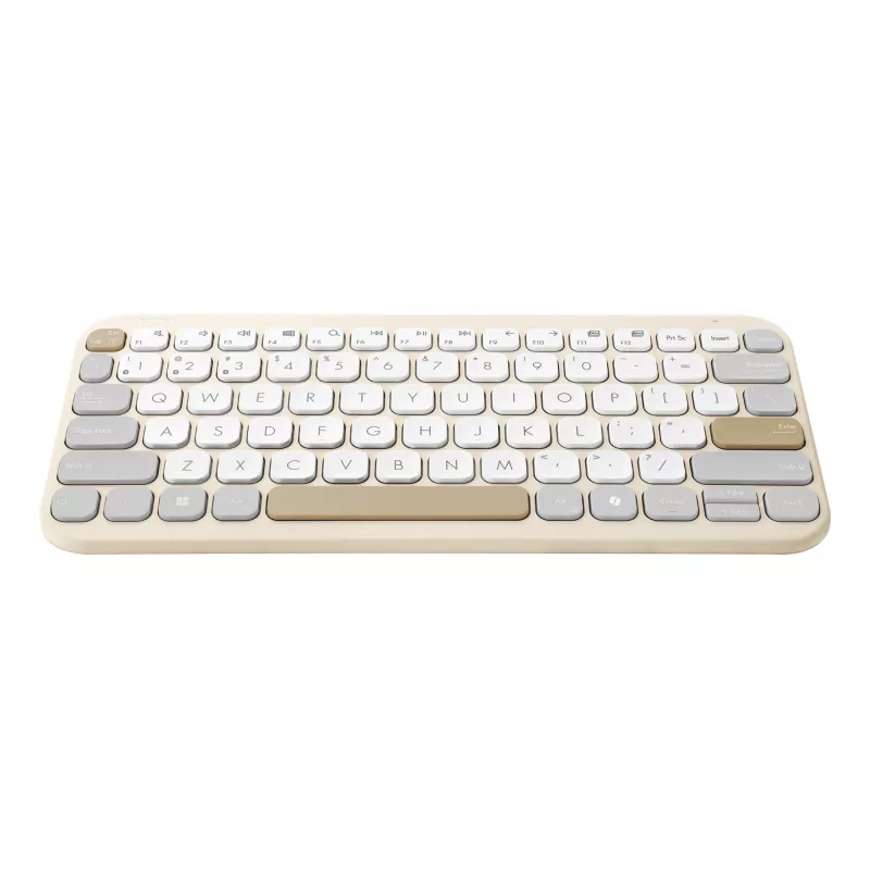 ASUS Marshmallow KW100 belaidė Bluetooth klaviatūra QWERTZ smėlio, pilkos, baltos spalvos