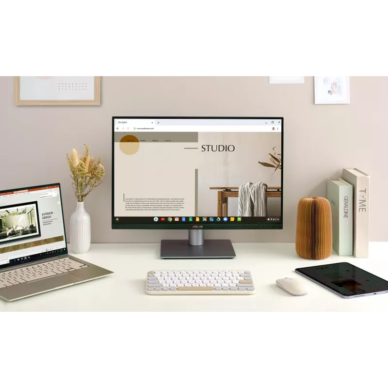 ASUS Marshmallow KW100 belaidė Bluetooth klaviatūra QWERTZ smėlio, pilkos, baltos spalvos