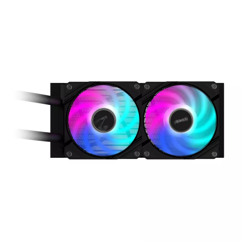GIGABYTE AORUS WATERFORCE II 240 AIO skystas aušintuvas CPU - 2x120mm ARGB ventiliatoriai, stumdoma fiksavimo sistema, DAISY-CHAIN, suderinamas su Intel LGA 1851 ir AMD AM5