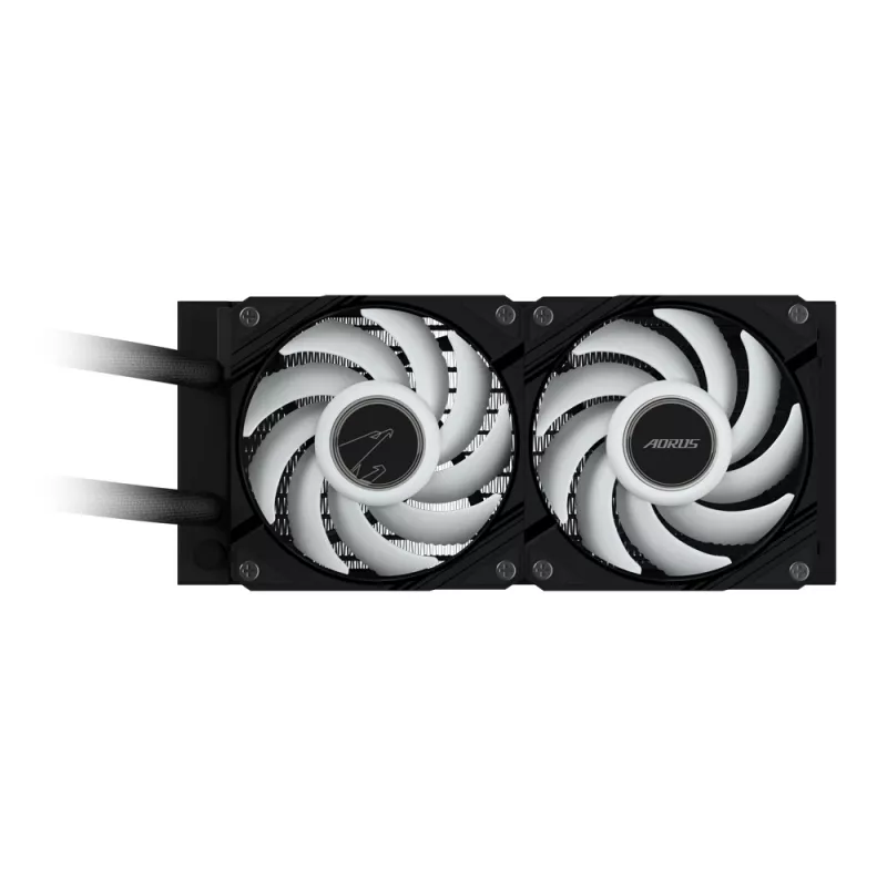 GIGABYTE AORUS WATERFORCE II 240 AIO skystas aušintuvas CPU - 2x120mm ARGB ventiliatoriai, stumdoma fiksavimo sistema, DAISY-CHAIN, suderinamas su Intel LGA 1851 ir AMD AM5