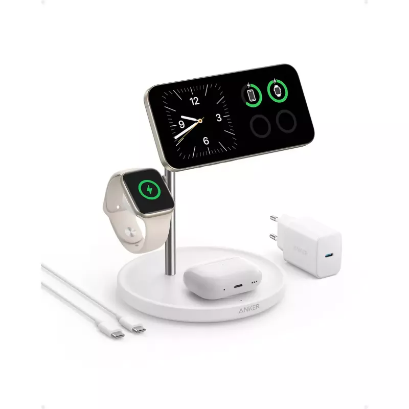 Anker MagGo Universal balta USB belaidė greitojo įkrovimo stotelė