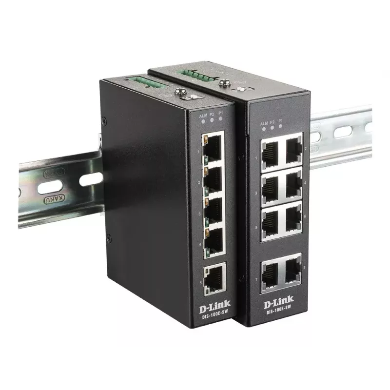 D-Link DIS-100E-5W nevaldomas pramoninis 5 prievadų Fast Ethernet komutatorius
