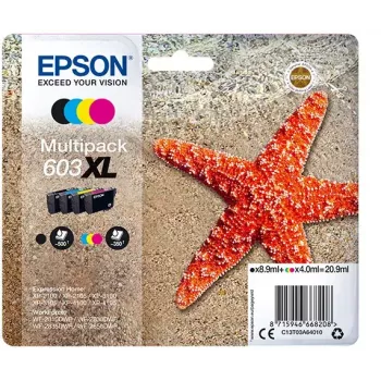 Epson C13T03A64020 rašalo kasetė 1 vnt. Originali aukštos (XL) išeigos juoda, žydra, raudona, geltona