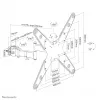 Neomounts FL40-450BL14 TV laikiklis ant stulpo 32-55 col. – skersmuo 28-50 mm – pilnas judesys