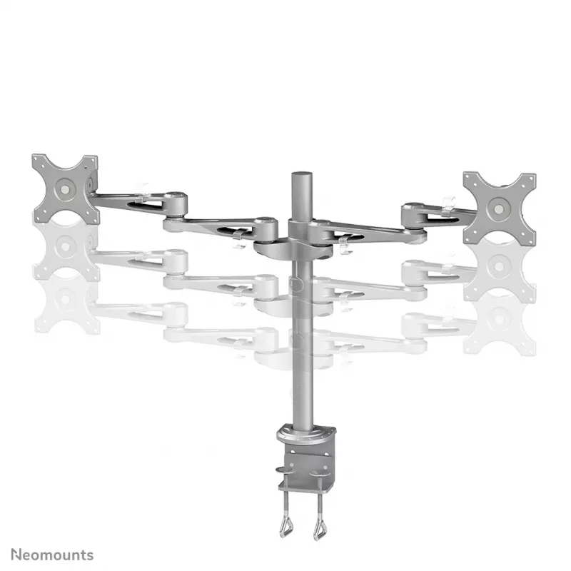 Neomounts FPMA-D935D Monitorinis stovas 14-27 inch, spaustuvas, 6 kg, 35,6 cm (14 inch), 68,6 cm (27 inch), 100 x 100 mm, sidabrinis