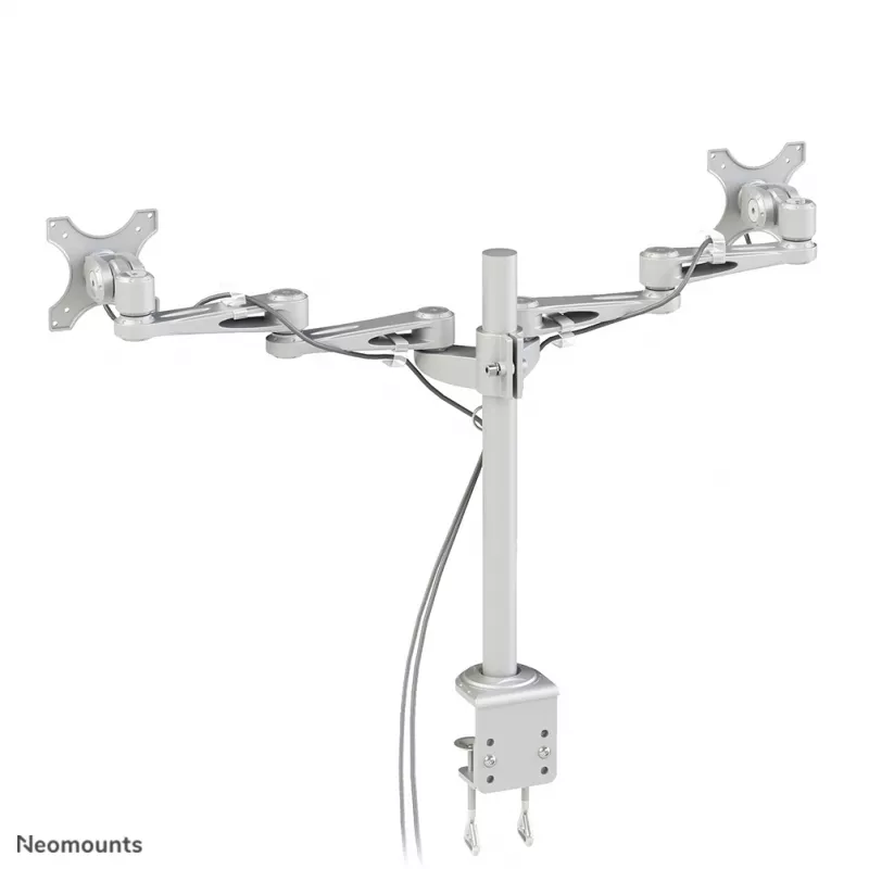 Neomounts FPMA-D935D Monitorinis stovas 14-27 inch, spaustuvas, 6 kg, 35,6 cm (14 inch), 68,6 cm (27 inch), 100 x 100 mm, sidabrinis
