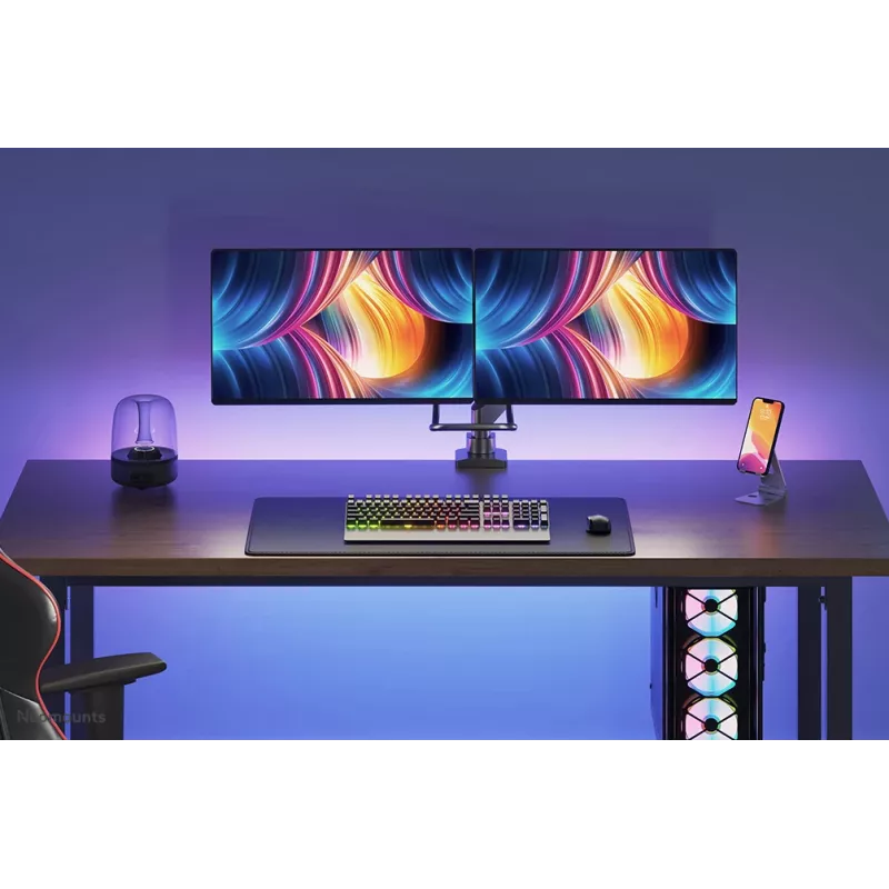 Neomounts NM-D775DXBLACK Monitorinis laikiklis 10-32 colių - dujinė spyruoklė - Topfix - 180° stabdiklis
