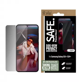 PanzerGlass SAFE. by ® Privatumo apsauginis stiklas, skirtas Samsung Galaxy S25+ | S24+ | Ultra-Wide Fit su EasyAligner