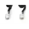 DIGITUS RJ10 jungiamasis kabelis, 2,00 m, CU, 4x7x0,12 mm, neekranuotas, M/M, plokščias spiralinis, juodas