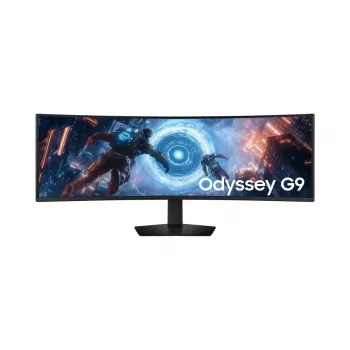 49 colių Samsung G91F Dual QHD LCD Monitor 5120×1440 32:9 VA Išlenktas 1 ms 144 Hz USB 3.2 Gen1 VESA Reguliuojamas Aukštis