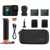 Veiksmo kamera GoPro HERO13 Black Bundle — 5.3K Ultra HD, 27,6 MP CMOS, 240 kadrų/s, 2,27 col. LCD, 2x skaitmeninis priartinimas, stereo WAV garsas
