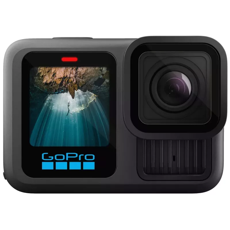 Veiksmo kamera GoPro HERO13 Black Bundle — 5.3K Ultra HD, 27,6 MP CMOS, 240 kadrų/s, 2,27 col. LCD, 2x skaitmeninis priartinimas, stereo WAV garsas