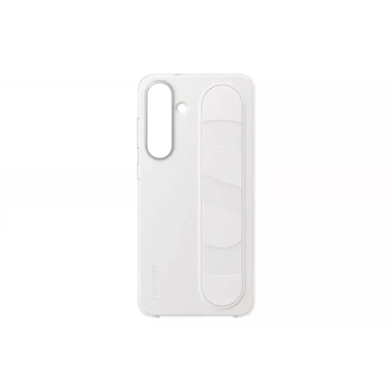 Stovintis dėklas su rankena Samsung Galaxy S25 FE – Baltas, darbalaukio stovas