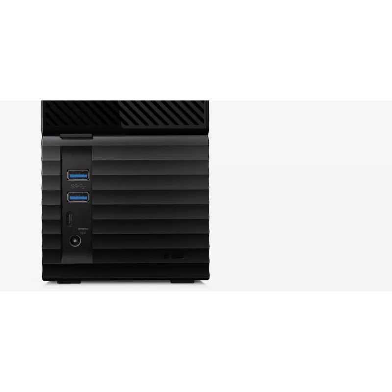 WD My Book Duo WDBFBE0360JBK išorinė RAID saugykla 36 TB (2x 18 TB HDD), USB-C 3.2 Gen 1, RAID 0/1/JBOD, 256 bitų AES aparatinis šifravimas, juoda