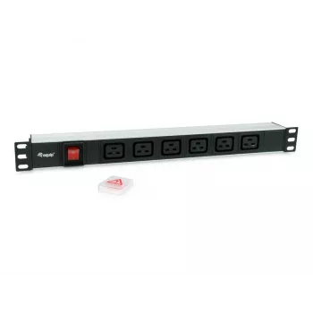 Equip 333319 maitinimo paskirstymo blokas (PDU) 6 AC lizdai 1U juodas