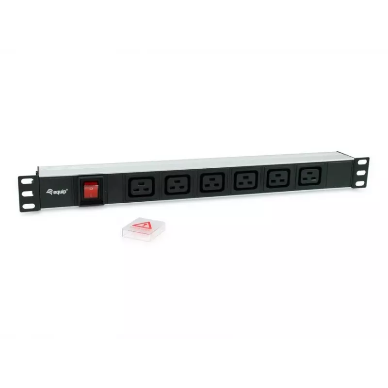 Equip 333319 maitinimo paskirstymo blokas (PDU) 6 AC lizdai 1U juodas
