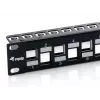 Equip 24 prievadų ekranuotas Keystone Cat.6A pataisos skydelis, juodas