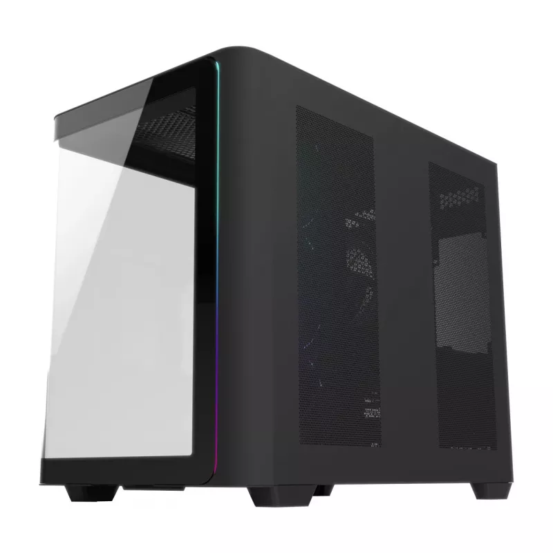 Korpusas FSP M580-BP Plus Midi Tower mITX, mATX, juodas ARGB