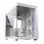 FSP M580-WP Plus Midi Tower korpusas baltas ARGB, mITX, mATX, ATX, lenktas stiklas
