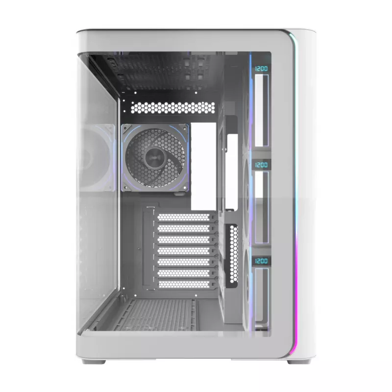 FSP M580-WP Plus Midi Tower kompiuterio korpusas, ATX, ARGB, grūdintas stiklas, baltas