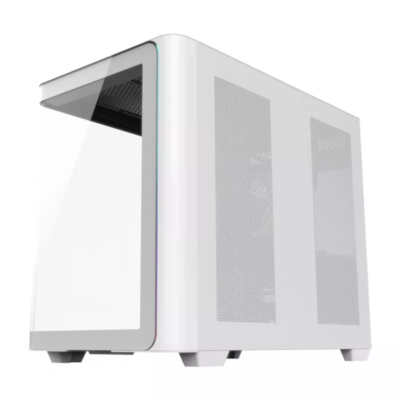 FSP M580-WP Plus Midi Tower kompiuterio korpusas, ATX, ARGB, grūdintas stiklas, baltas