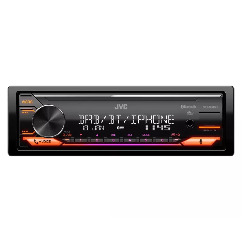 JVC KD-X482DBT Juodas 200 W Bluetooth automagnetola