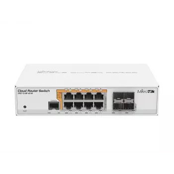 MIKROTIK CRS112-8P-4S-IN – 8 prievadų PoE jungiklis su 4 SFP prievadais