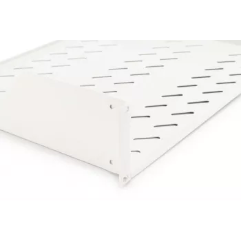 DIGITUS 2U fiksuota montavimo lentyna ventiliuojama, pilka (RAL 7035), iki 25 kg, 85x483x350 mm