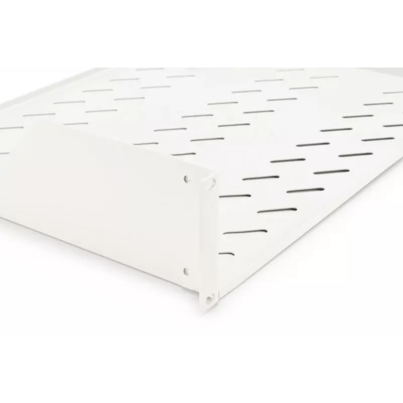 DIGITUS 2U fiksuota montavimo lentyna ventiliuojama, pilka (RAL 7035), iki 25 kg, 85x483x350 mm