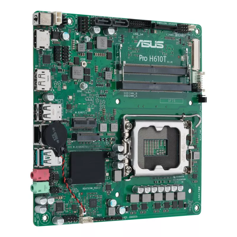 ASUS PRO H610T-CSM Intel H610 LGA 1700 Thin Mini ITX pagrindinė plokštė