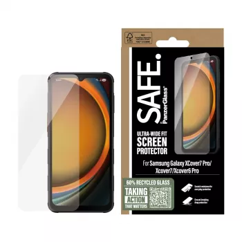 PanzerGlass SAFE. by ® apsauginis stiklas Samsung Galaxy Xcover7 Pro | Xcover7 | Xcover6 Pro | Ultra-Wide Fit
