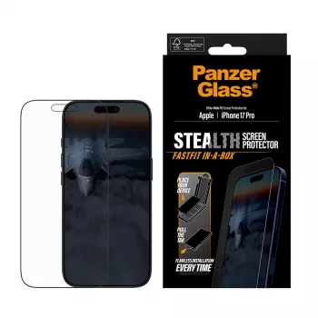 PanzerGlass® Stealth Screen Protector iPhone 17 Pro | Ultra-Wide Fit su FASTFIT IN-A-BOX