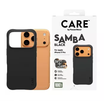 Dėklas PanzerGlass CARE by Fashionable Case Samba Black su MagSafe iPhone 17 Pro