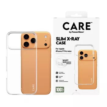 Apsauginis minkštas dėklas PanzerGlass CARE Fashionable Case Transparent X‑Ray, skirtas iPhone 17 Pro Max