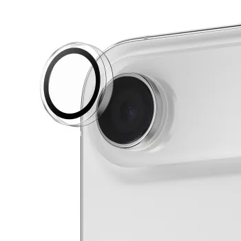 PanzerGlass Hoops objektyvo apsauga iPhone Air – grūdintas stiklas ir silikonas, permatoma, 1 vnt.