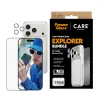 Apsaugos rinkinys PanzerGlass CARE 3-in-1 Flagship Explorer, skirtas iPhone 17 Pro – grūdintas stiklas, PET, silikonas, skaidrus