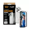 Apsaugos rinkinys PanzerGlass CARE 3-in-1 Flagship Explorer, skirtas iPhone 17 Pro – grūdintas stiklas, PET, silikonas, skaidrus