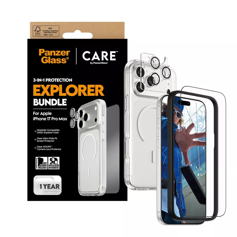 PanzerGlass ® | CARE by ® Flagship 3-in-1 Urban Explorer rinkinys, iPhone 17 Pro Max