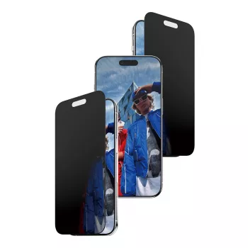 Apsauginis stiklas PanzerGlass Privacy iPhone Air – grūdintas stiklas, itin platus dengimas, privatumo filtras, FASTFIT