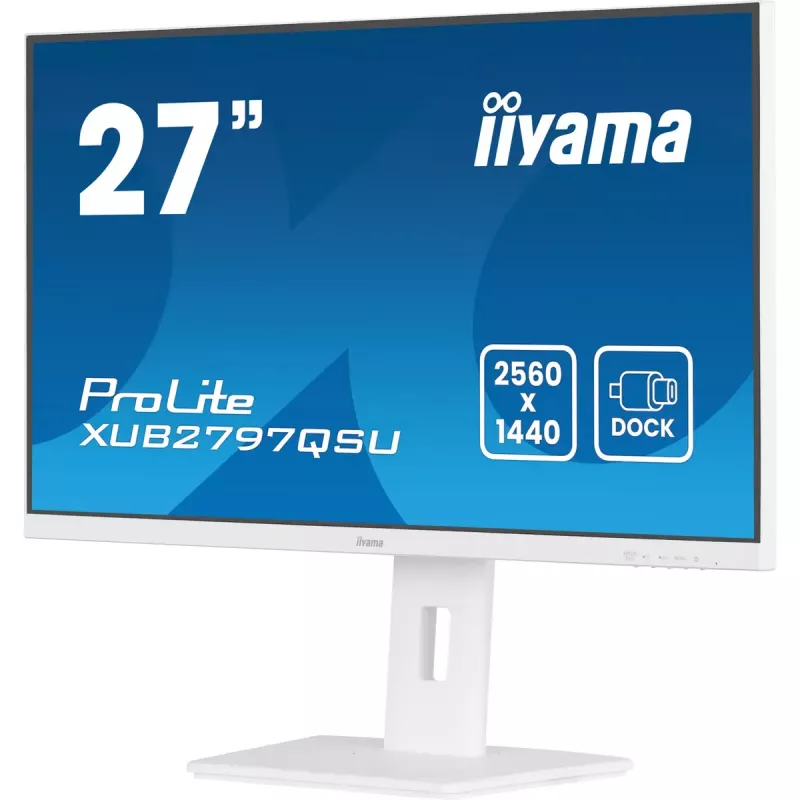 Monitorius iiyama ProLite XUB2797QSU-W2 68.6 cm (27 colių) 2560 x 1440 pikselių QHD LED baltas