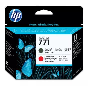 HP 771 spausdinimo galvutė matinė juoda/chromatinė raudona