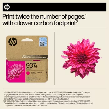 Original HP 937 EvoMore rašalo kasetė, raudona (magenta)