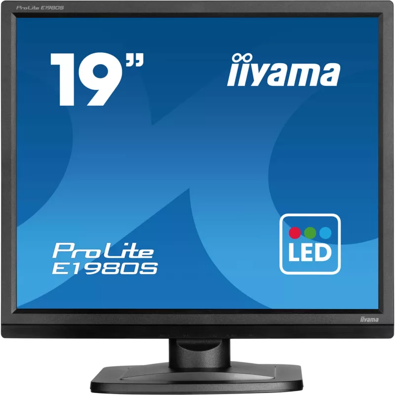 IIYAMA ProLite E1980S-B1 LED monitor 48,3 cm (19 inch) 1280 x 1024 VGA juodas