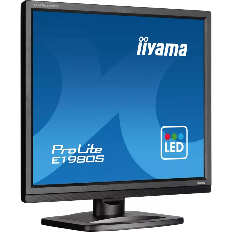 IIYAMA ProLite E1980S-B1 LED monitor 48,3 cm (19 inch) 1280 x 1024 VGA juodas