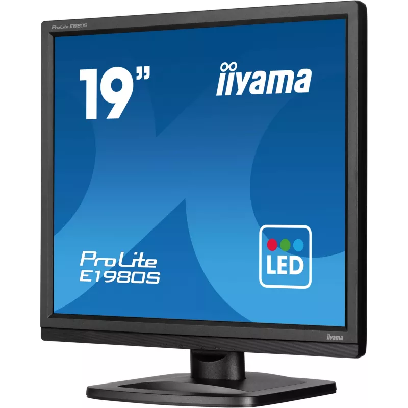 IIYAMA ProLite E1980S-B1 LED monitor 48,3 cm (19 inch) 1280 x 1024 VGA juodas