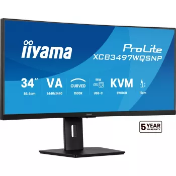Monitorius iiyama ProLite XCB3497WQSNP-B1 86,4 cm (34 inch) 3440 x 1440 UltraWide Quad HD LED juodas