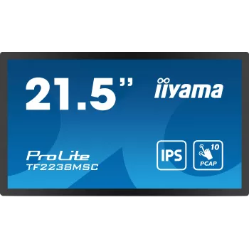 Monitorius iiyama TF2238MSC-B1 53,3 cm (21 colių) 1920x1080 Full HD LED liečiamas juodas