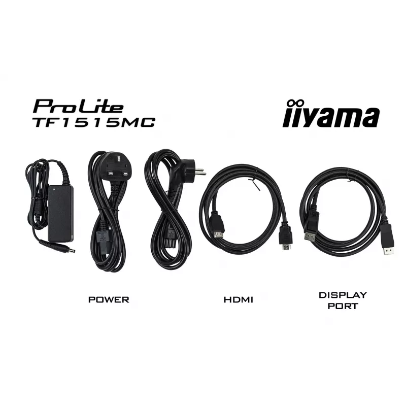 IIYAMA TF1515MC-B2 monitor 38,1 cm (15 colių) 1024 x 768 pikselių XGA LED liečiamasis ekranas juodas